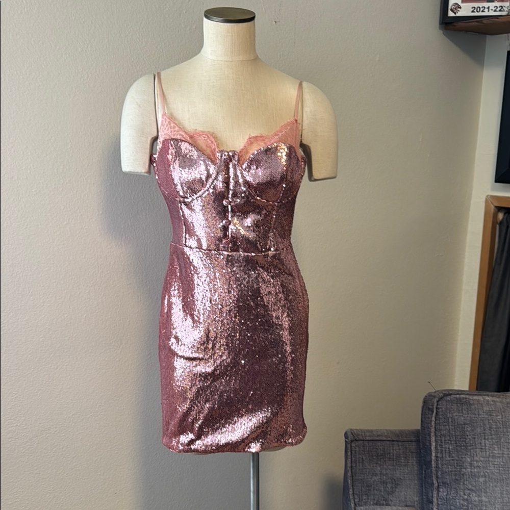 Pink Sequin Dress